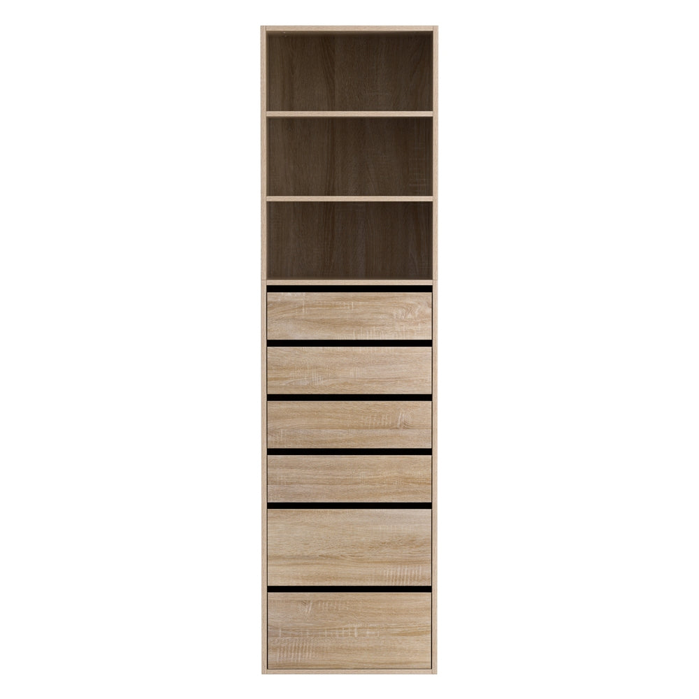 Artiss 6 Chest of Drawers Tallboy Cabinet Pine-Furniture &gt; Bedroom &gt; Dressers-PEROZ Accessories
