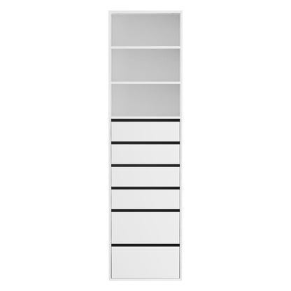 Artiss 6 Chest of Drawers Tallboy Cabinet White-Furniture &gt; Bedroom &gt; Dressers-PEROZ Accessories
