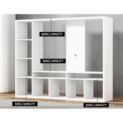 Artiss Entertainment Center Unit TV Stand TV Cabinet Open Shelves 183CM White-Furniture &gt; Living Room-PEROZ Accessories