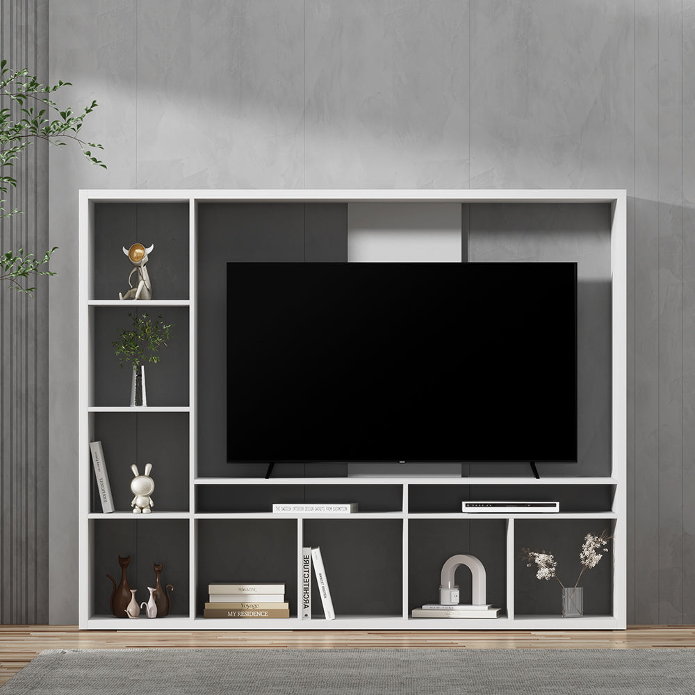 Artiss Entertainment Center Unit TV Stand TV Cabinet Open Shelves 183CM White-Furniture &gt; Living Room-PEROZ Accessories