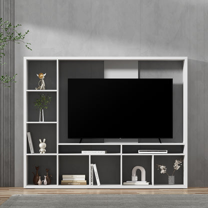 Artiss Entertainment Center Unit TV Stand TV Cabinet Open Shelves 183CM White-Furniture &gt; Living Room-PEROZ Accessories