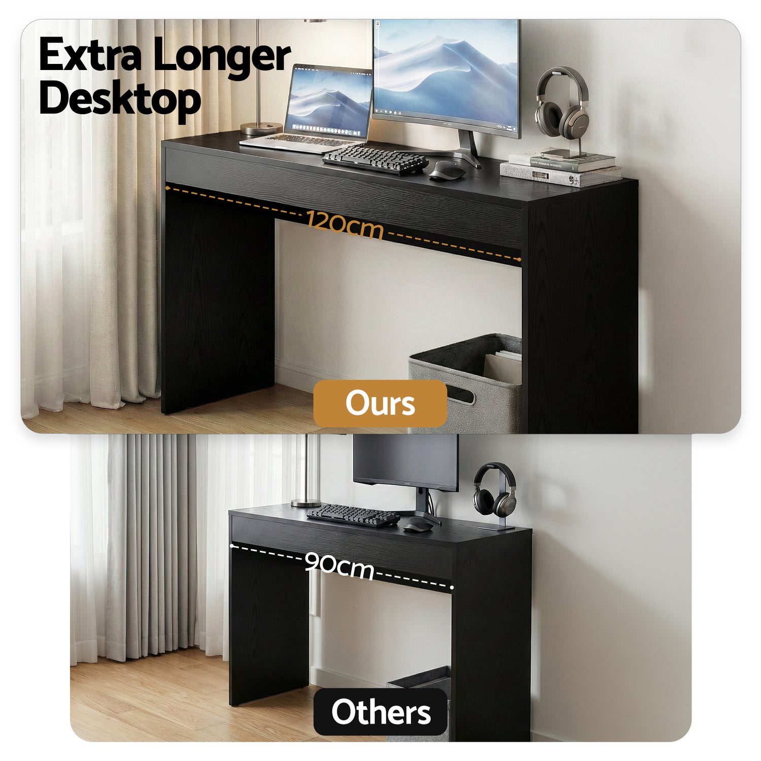 Artiss Console Table Hallway Sofa Entryway Entrance 120CM Black-Furniture > Living Room > Side Tables-PEROZ Accessories