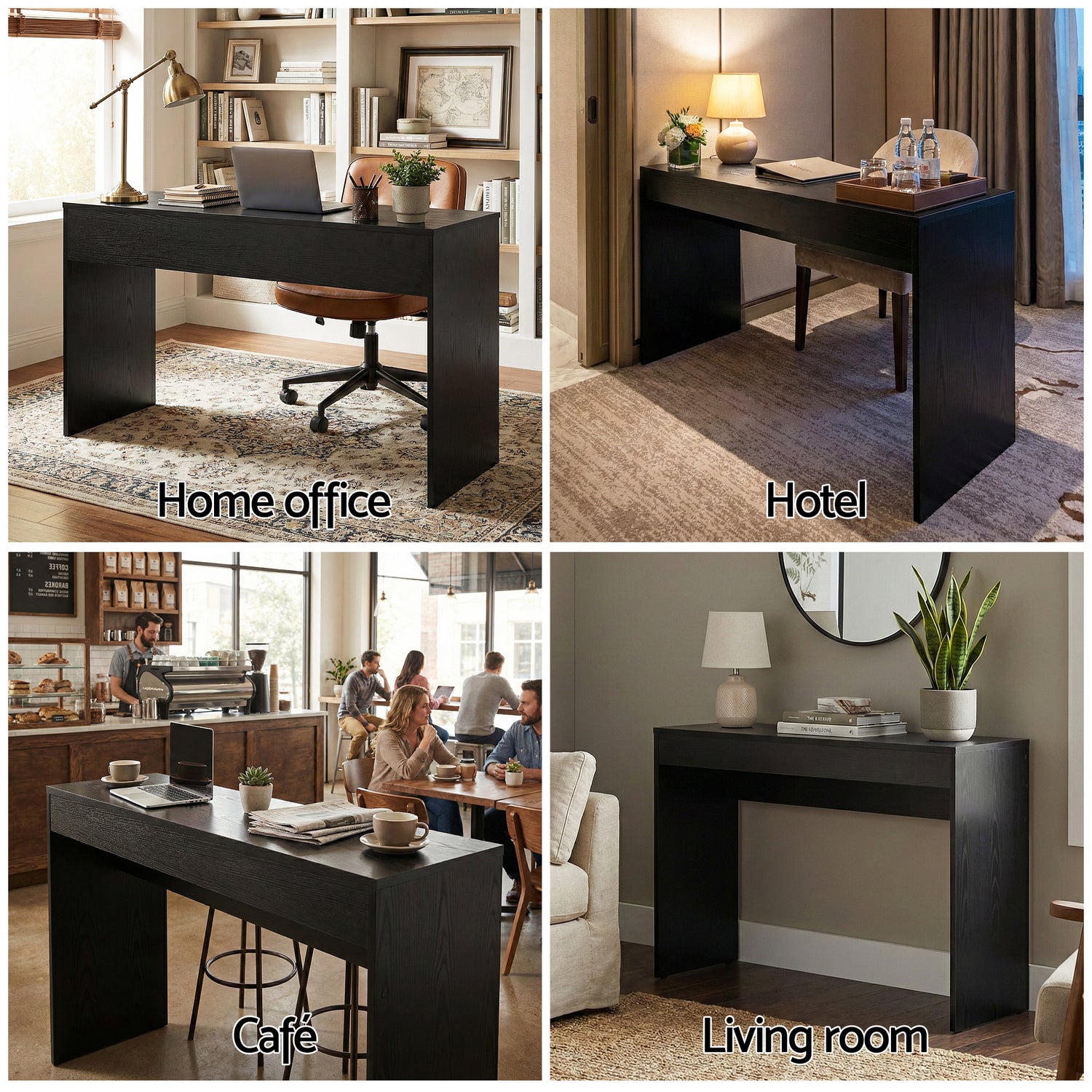 Artiss Console Table Hallway Sofa Entryway Entrance 120CM Black-Furniture > Living Room > Side Tables-PEROZ Accessories