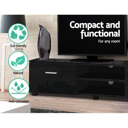 Artiss Entertainment Unit TV Cabinet 140cm Black Jim-Entertainment Units-PEROZ Accessories