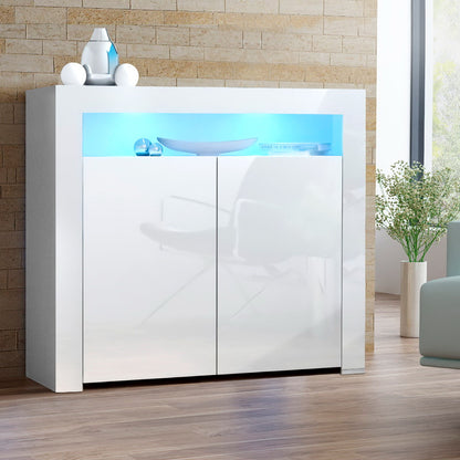 Artiss Buffet Sideboard LED - ARNO White-Sideboards-PEROZ Accessories