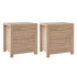 Artiss 2x Bedside Table 2 Drawers - MAXI Pine-Furniture > Bedroom > Bedside Tables-PEROZ Accessories