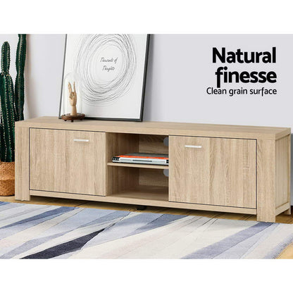 Artiss TV Cabinet Entertainment Unit 160cm Oak Maxi-Entertainment Units-PEROZ Accessories