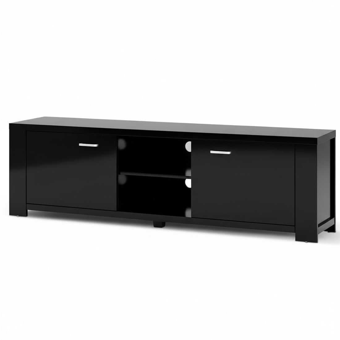 Artiss TV Cabinet Entertainment Unit 160cm Black Maxi-Furniture > Living Room > TV Units-PEROZ Accessories