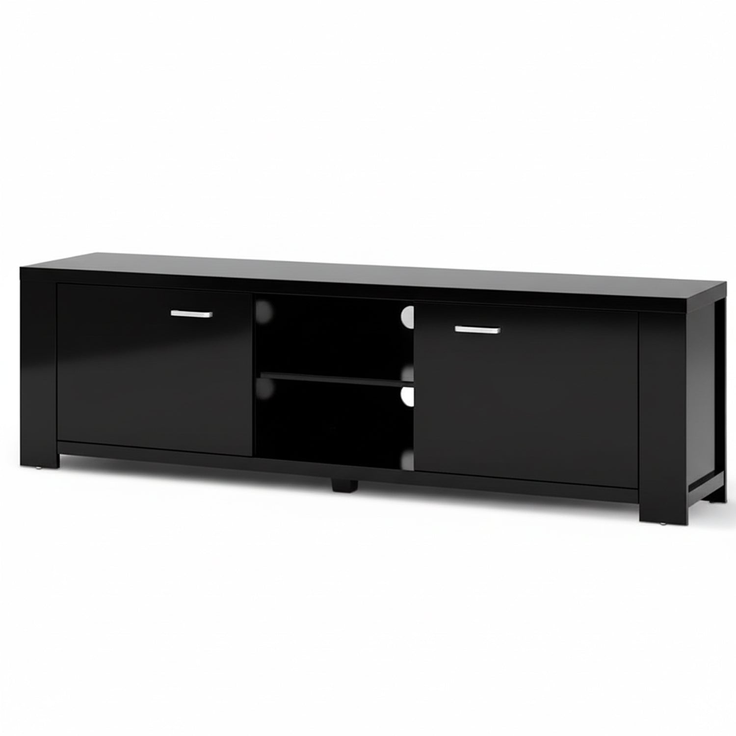 Artiss TV Cabinet Entertainment Unit 160cm Black Maxi-Furniture > Living Room > TV Units-PEROZ Accessories