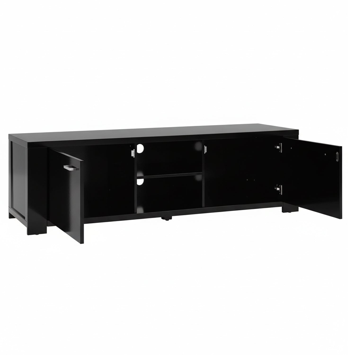 Artiss TV Cabinet Entertainment Unit 160cm Black Maxi-Furniture > Living Room > TV Units-PEROZ Accessories