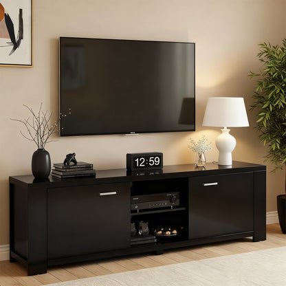 Artiss TV Cabinet Entertainment Unit 160cm Black Maxi-Furniture > Living Room > TV Units-PEROZ Accessories