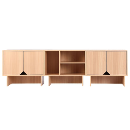 Artiss Modular TV Unit Storage Cabinet Adjustable Shelf Robot-Vac Friendly Pine-Furniture > Living Room > TV Units-PEROZ Accessories