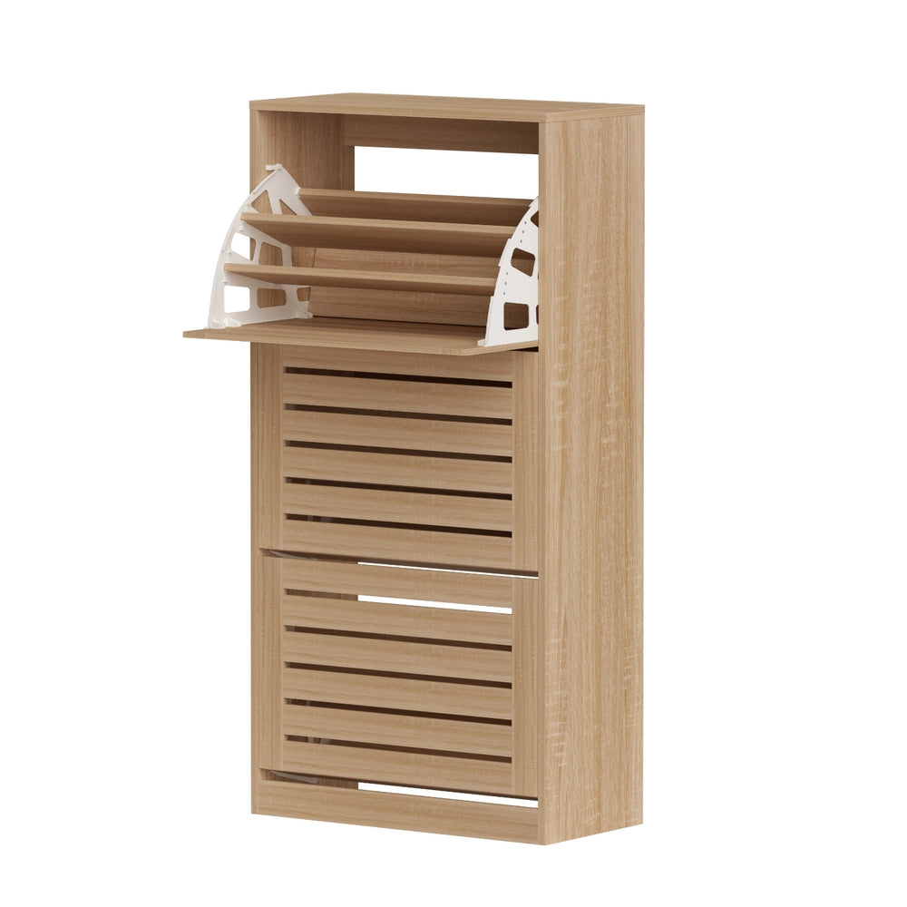 Artiss Shoe Cabinet Storage Drawer 45 Pairs Pine-Furniture &gt; Living Room &gt; Shoe Storage-PEROZ Accessories