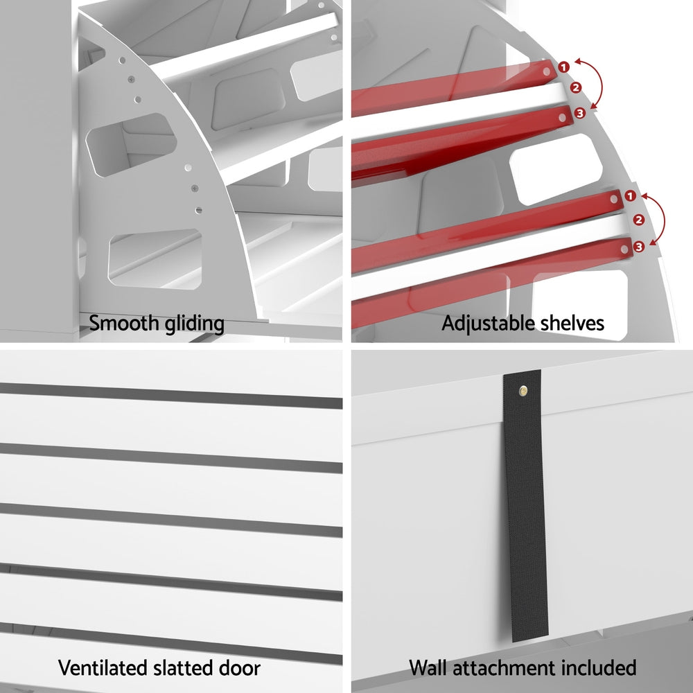 Artiss Shoe Cabinet Storage Drawer 45 Pairs White-Furniture &gt; Living Room &gt; Shoe Storage-PEROZ Accessories