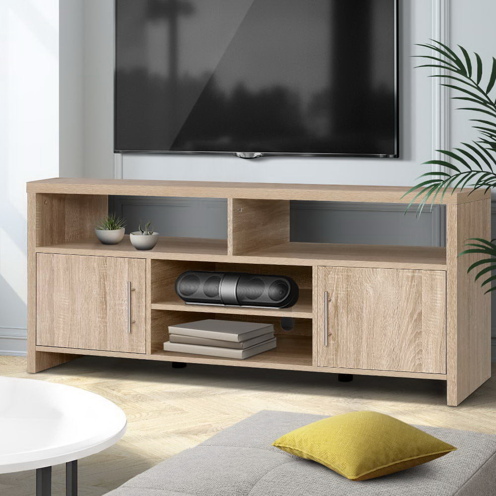 Artiss TV Cabinet Entertainment Unit 140cm Oak Ken-Entertainment Units-PEROZ Accessories