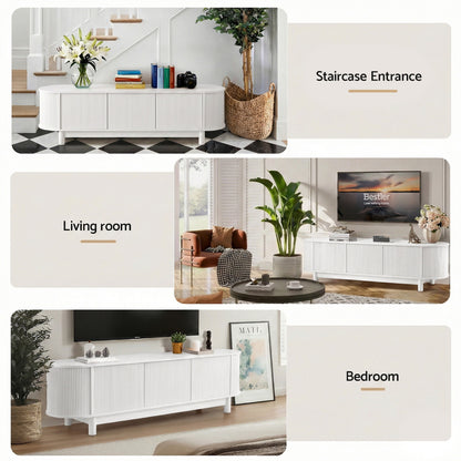 Artiss TV Unit Entertainment Unit Storage Cabinet 160cm White-Furniture > Living Room > TV Units-PEROZ Accessories