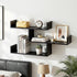 Artiss Floating Wall Shelf 3 Tier Black-Furniture > Living Room > Bookcases & Shelves-PEROZ Accessories