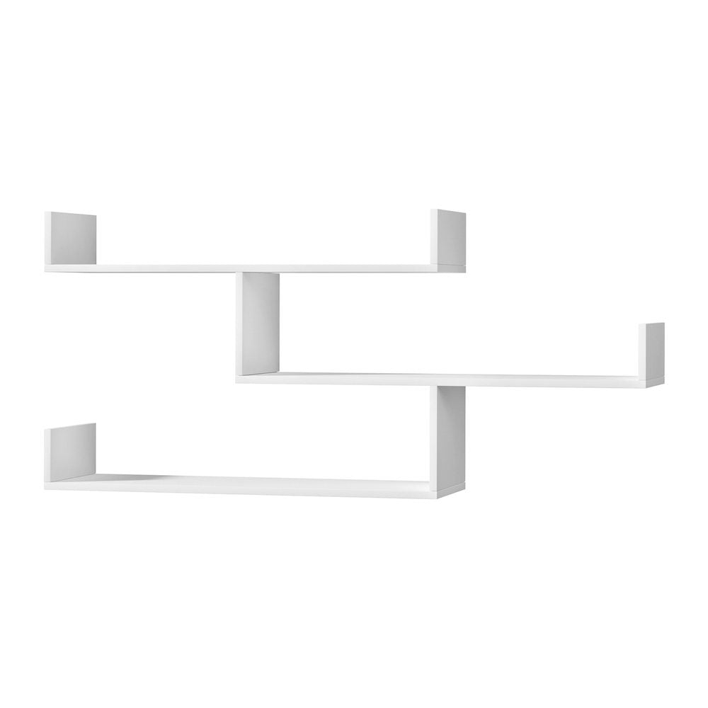 Artiss Floating Wall Shelf 3 Tier White-Furniture &gt; Living Room &gt; Bookcases &amp; Shelves-PEROZ Accessories