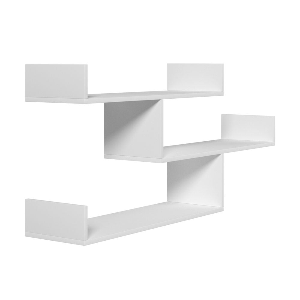 Artiss Floating Wall Shelf 3 Tier White-Furniture &gt; Living Room &gt; Bookcases &amp; Shelves-PEROZ Accessories