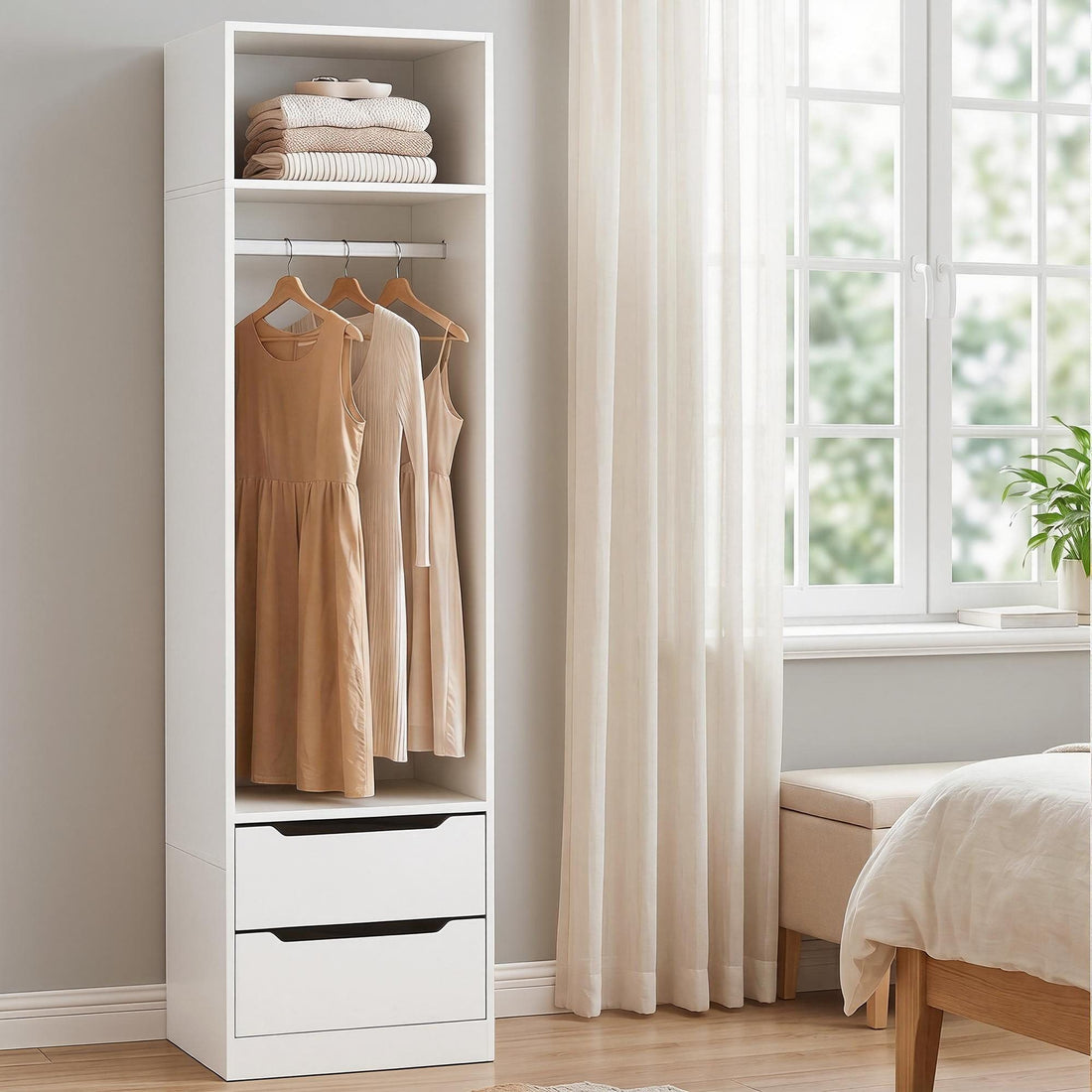 Artiss Wardrobe Clothes Closet Storage Organizer White-Home &amp; Garden > Storage > Clothing &amp; Wardrobe Storage-PEROZ Accessories