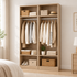 Artiss 2X Wardrobe Clothes Closet Storage Organiser Shelf Pine-Home & Garden > Storage > Clothing & Wardrobe Storage-PEROZ Accessories