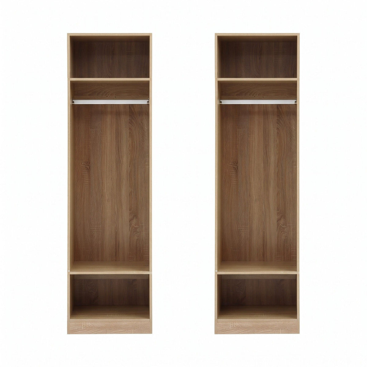 Artiss 2X Wardrobe Clothes Closet Storage Organiser Shelf Pine-Home &amp; Garden > Storage > Clothing &amp; Wardrobe Storage-PEROZ Accessories