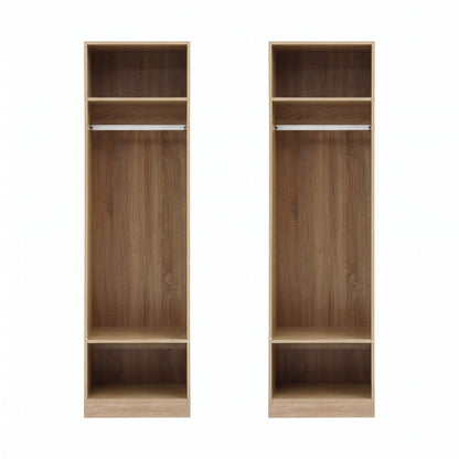 Artiss 2X Wardrobe Clothes Closet Storage Organiser Shelf Pine-Home &amp; Garden > Storage > Clothing &amp; Wardrobe Storage-PEROZ Accessories