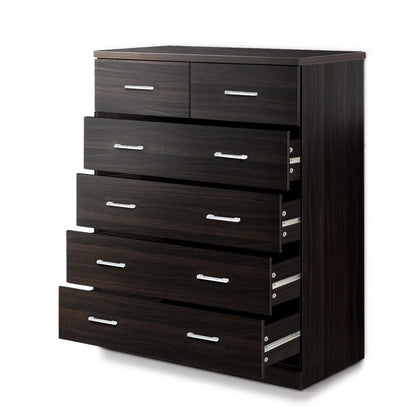 Artiss 6 Chest of Drawers - ANDES Walnut-Furniture &gt; Bedroom-PEROZ Accessories
