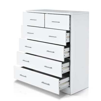 Artiss 6 Chest of Drawers - ANDES White-Furniture &gt; Living Room-PEROZ Accessories