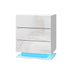 Artiss Bedside Table LED 3 Drawers - MORI White-Bedside Tables-PEROZ Accessories