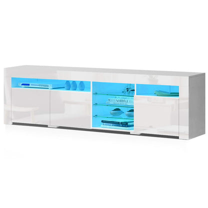 Artiss Entertainment Unit TV Cabinet LED 180cm White Bobi-Entertainment Units-PEROZ Accessories