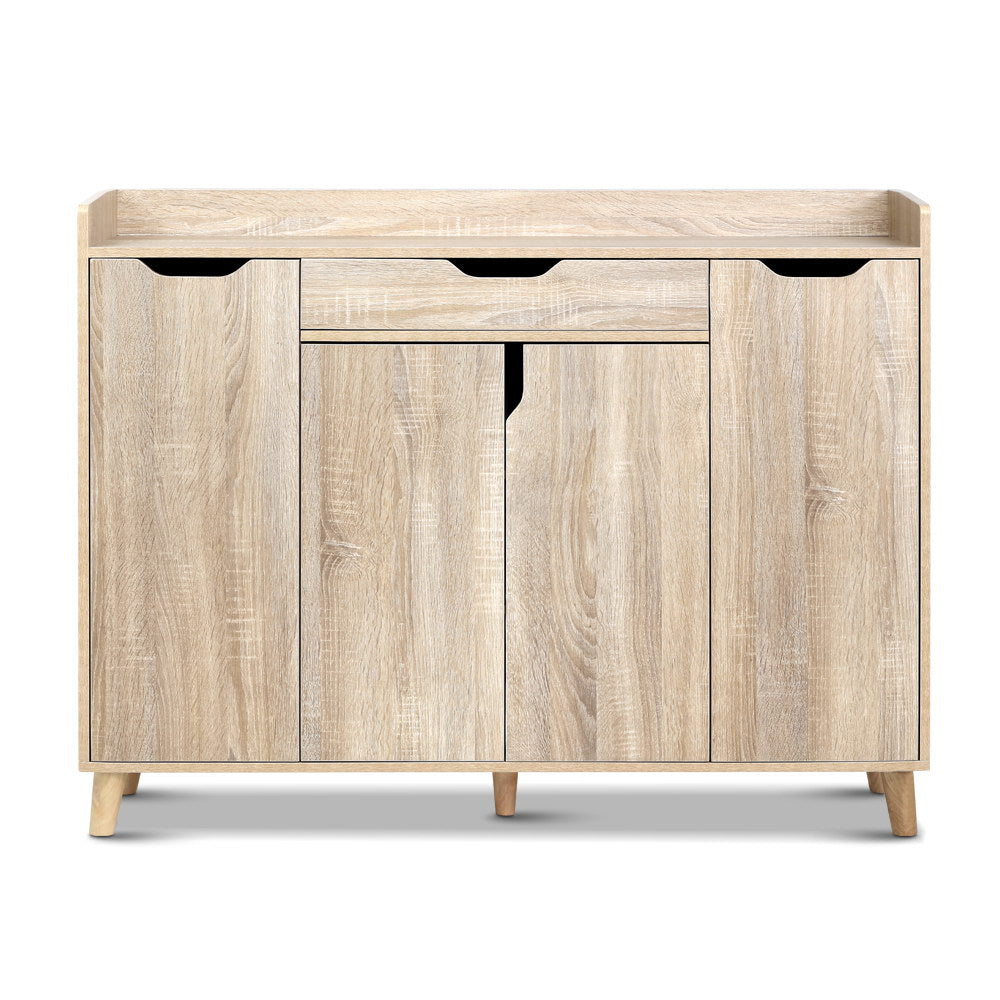 Artiss Shoe Rack Cabinet 26 Pairs Adjustable Pine Cissy-Shoe Storage Cabinets-PEROZ Accessories