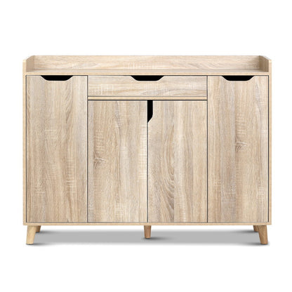 Artiss Shoe Rack Cabinet 26 Pairs Adjustable Pine Cissy-Shoe Storage Cabinets-PEROZ Accessories