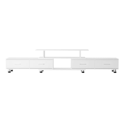 Artiss TV Cabinet Entertainment Unit Extendable 160CM To 220CM White-Entertainment Units-PEROZ Accessories