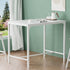 Artiss Bar Table Dining Desk High Kitchen Shelf Metal Legs Cafe Pub White-Furniture > Dining-PEROZ Accessories