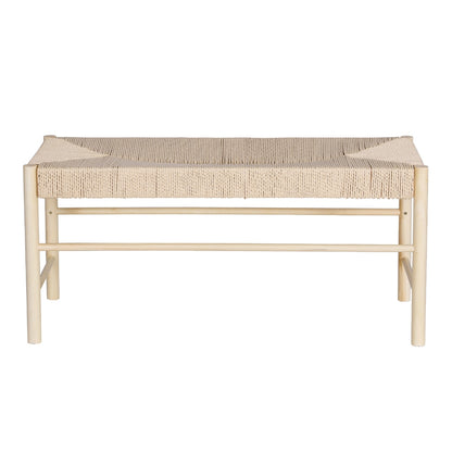Artiss Dining Bench Paper Rope Seat Wooden Chair 100cm-Furniture &gt; Dining-PEROZ Accessories