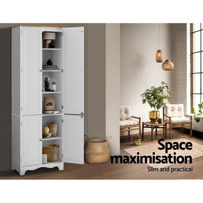 Artiss Buffet Sideboard 4 Doors - BERNE White-Storage Cabinet-PEROZ Accessories