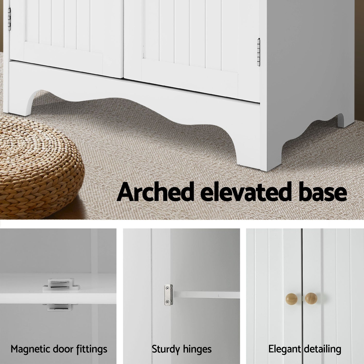 Artiss 2x Buffet Sideboard Pantry Cabinet Cupboard 6-Tiers Storage Shelves BERNE-Furniture > Dining > Buffets &amp; Sideboards-PEROZ Accessories