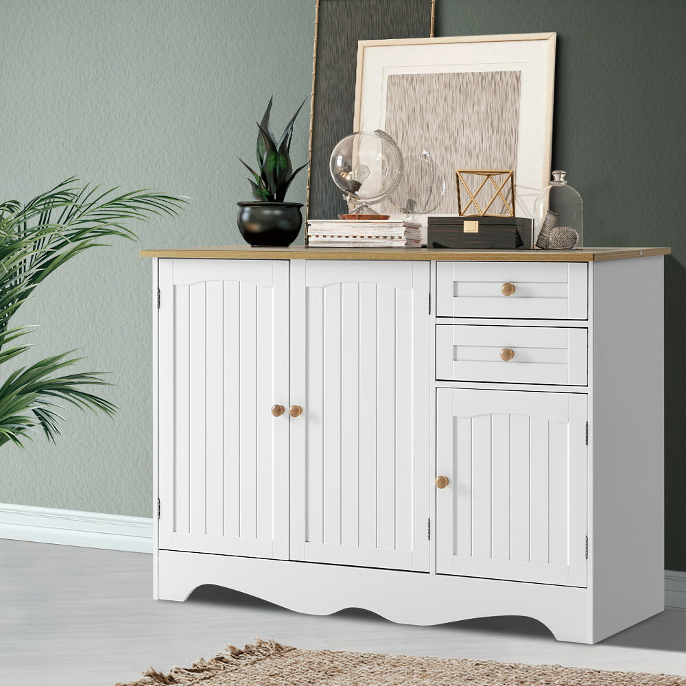 Artiss Buffet Sideboard 3 Doors - BERNE White-Furniture &gt; Dining-PEROZ Accessories