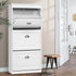 Artiss Shoe Rack Cabinet 18 Pairs 3-tier White Sena-Shoe Storage Cabinets-PEROZ Accessories