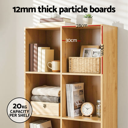 Artiss Bookshelf Bookcase 4 Tiers LEOR Pine-Furniture > Office-PEROZ Accessories