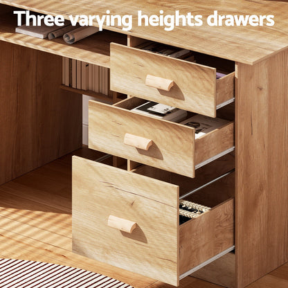 Artiss Computer Desk Office Study Desks Table Shelf Drawer-Furniture &gt; Office-PEROZ Accessories