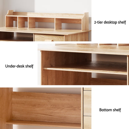 Artiss Computer Desk Office Study Desks Table Shelf Drawer-Furniture &gt; Office-PEROZ Accessories