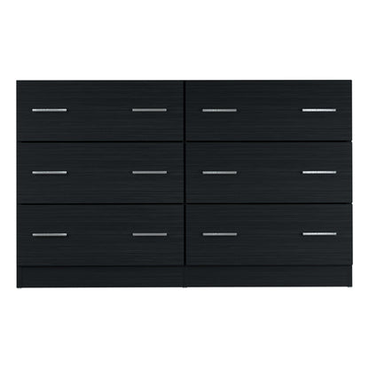 Artiss 6 Chest of Drawers - VEDA Black-Furniture &gt; Bedroom-PEROZ Accessories
