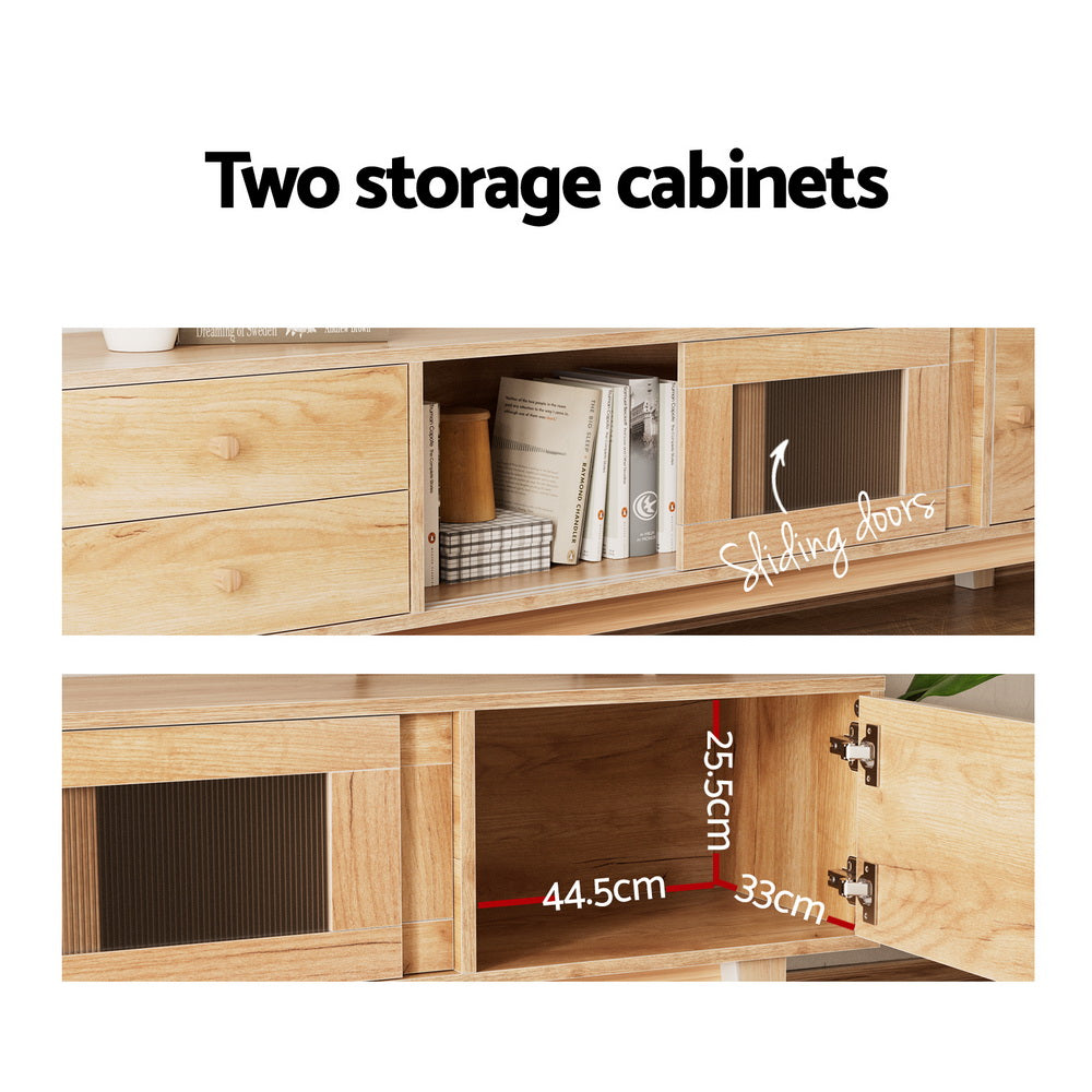 Artiss TV Cabinet Entertainment Unit Stand Storage Drawer 180CM-Furniture &gt; Living Room-PEROZ Accessories