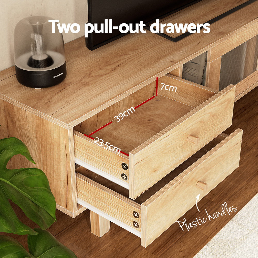 Artiss TV Cabinet Entertainment Unit Stand Storage Drawer 180CM-Furniture &gt; Living Room-PEROZ Accessories