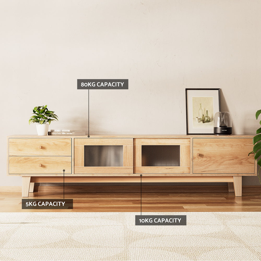 Artiss TV Cabinet Entertainment Unit Stand Storage Drawer 180CM-Furniture &gt; Living Room-PEROZ Accessories