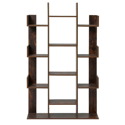 Artiss Tree-Shaped Bookshelf ROMI Walnut-Furniture &gt; Bedroom-PEROZ Accessories