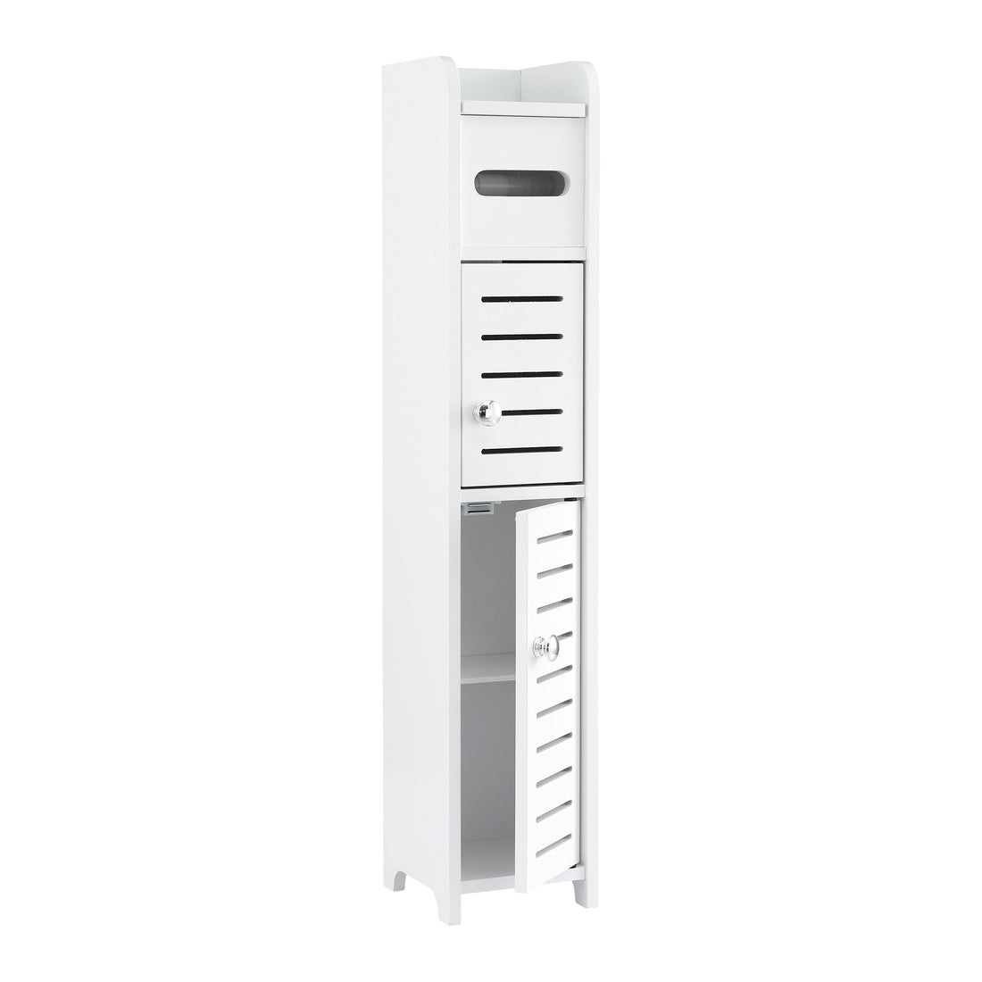 Artiss Bathroom Storage Cabinet 3-Tier Slim Toilet Paper Holder Organizer White-Furniture > Bathroom > Bathroom Cabinets, Cupboards &amp; Storage-PEROZ Accessories