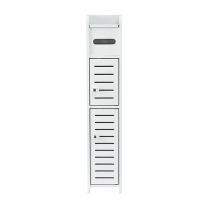 Artiss Bathroom Storage Cabinet 3-Tier Slim Toilet Paper Holder Organizer White-Furniture > Bathroom > Bathroom Cabinets, Cupboards &amp; Storage-PEROZ Accessories